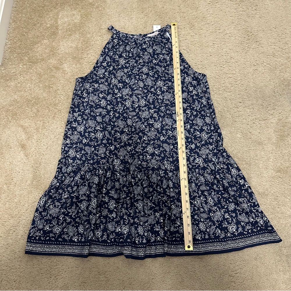 Ann Taylor LOFT Bandana Flounce‎ Mini Halter Dress in Navy Size XL NWT - Picture 4 of 9